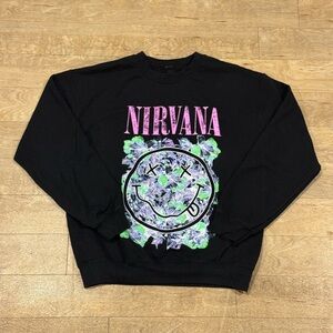 Nirvana Black Crewneck Pullover Sweatshirt Size Medium